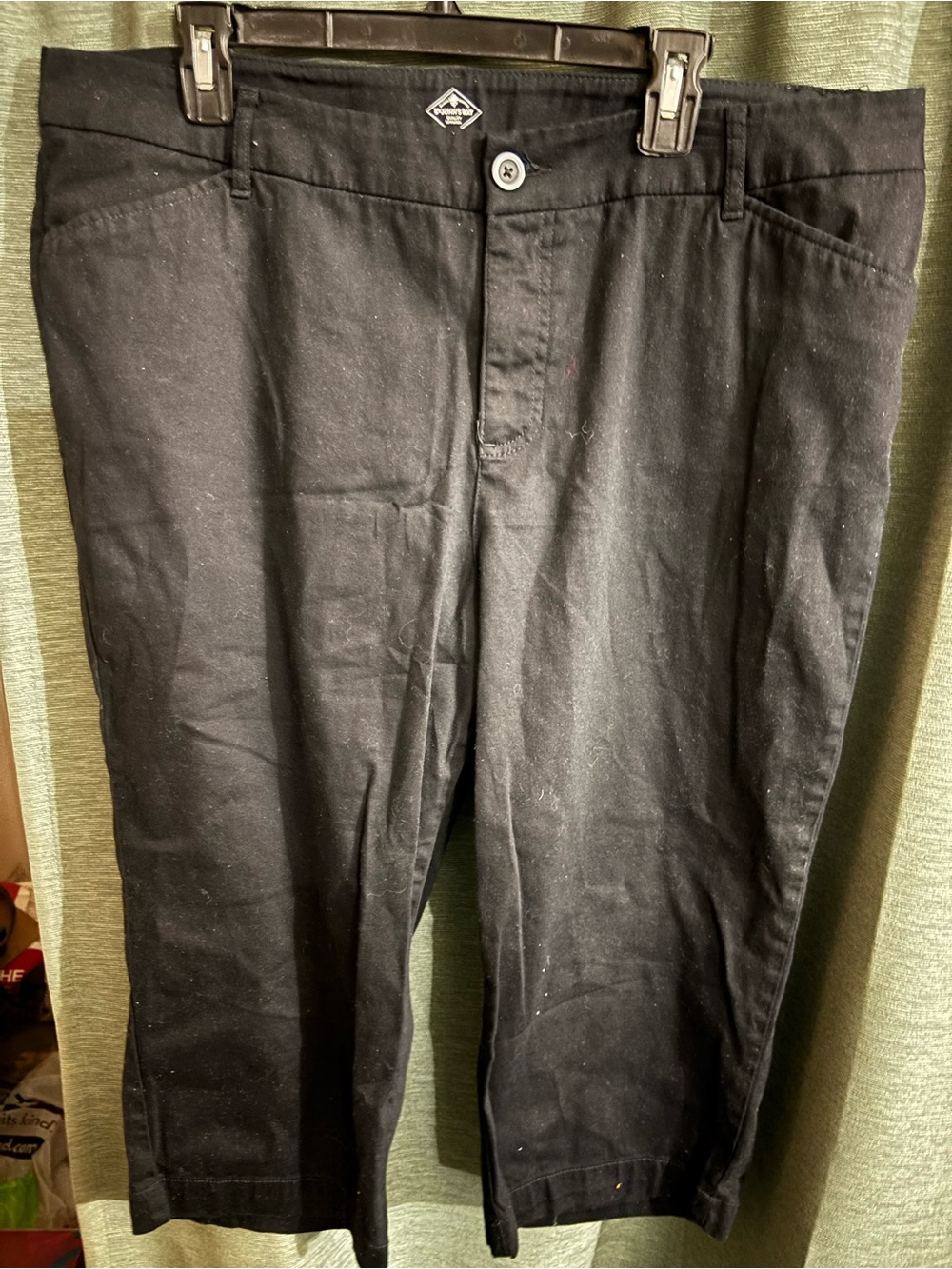 St. John's Bay Black Cotton Blend Capris